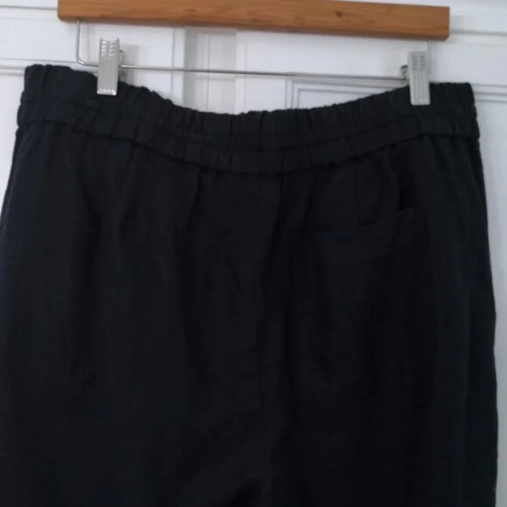New‎ Talbots 100% Linen Drawstring Pants Navy Blue Size X